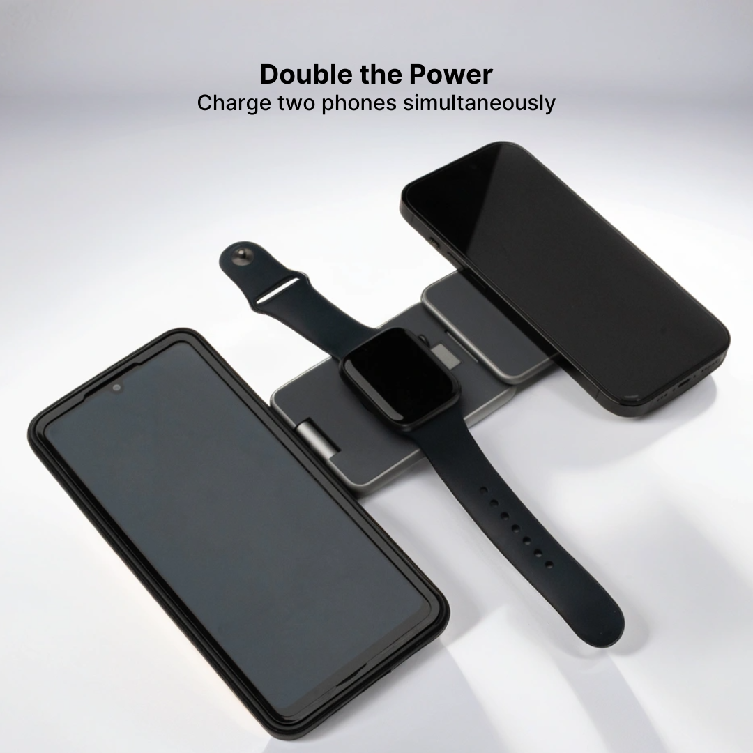 MagFold Pro 3-in-1 Aluminum Wireless Charging Stand