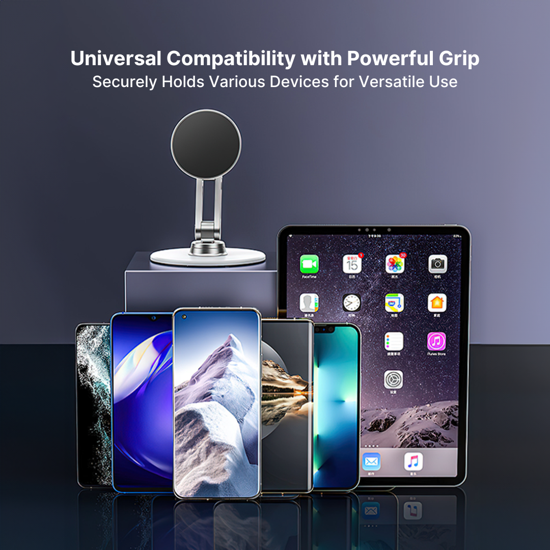 Magnetic Phone Mount - 360° Swivel, Adjustable