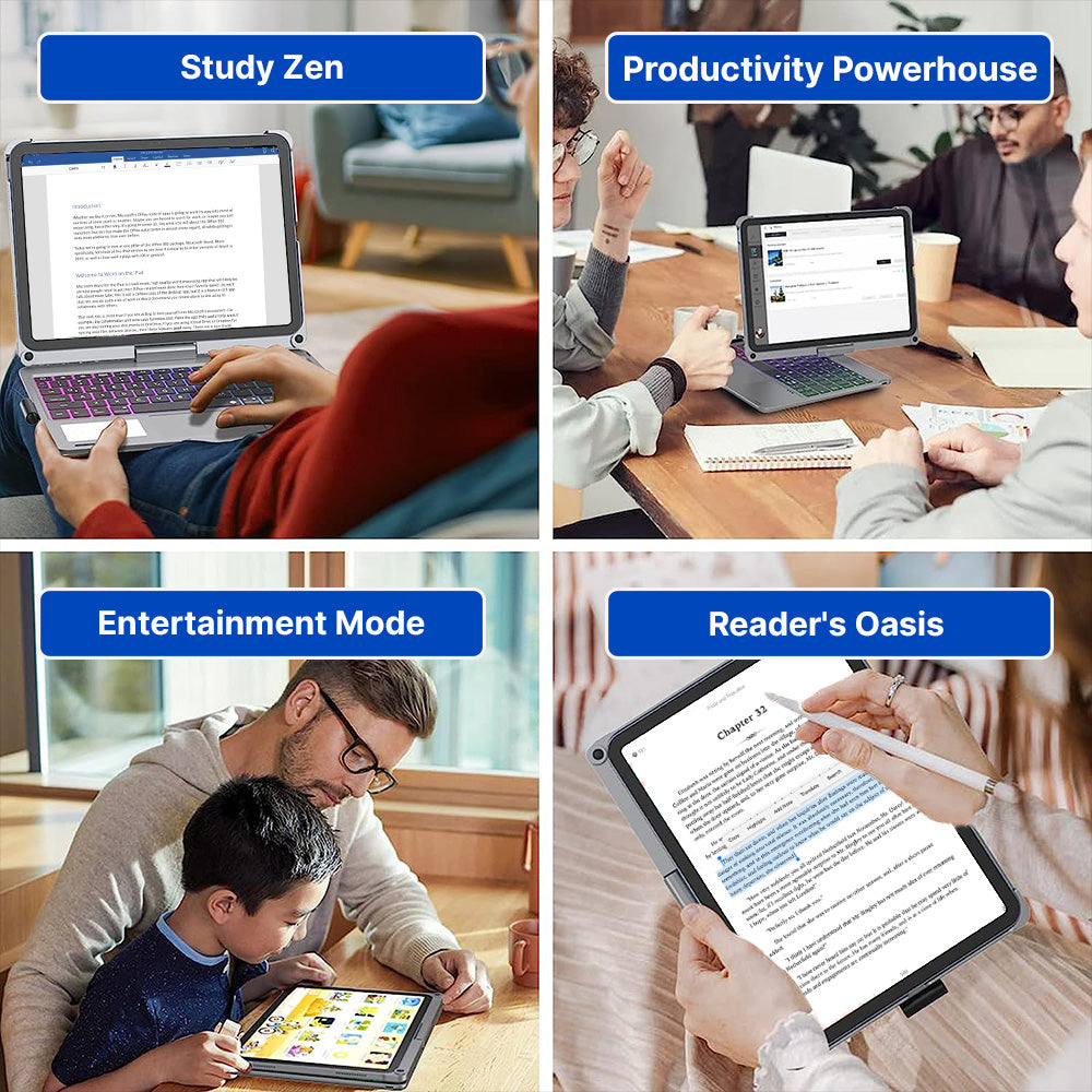 Rotate Pro Wireless Keyboard Case for iPad