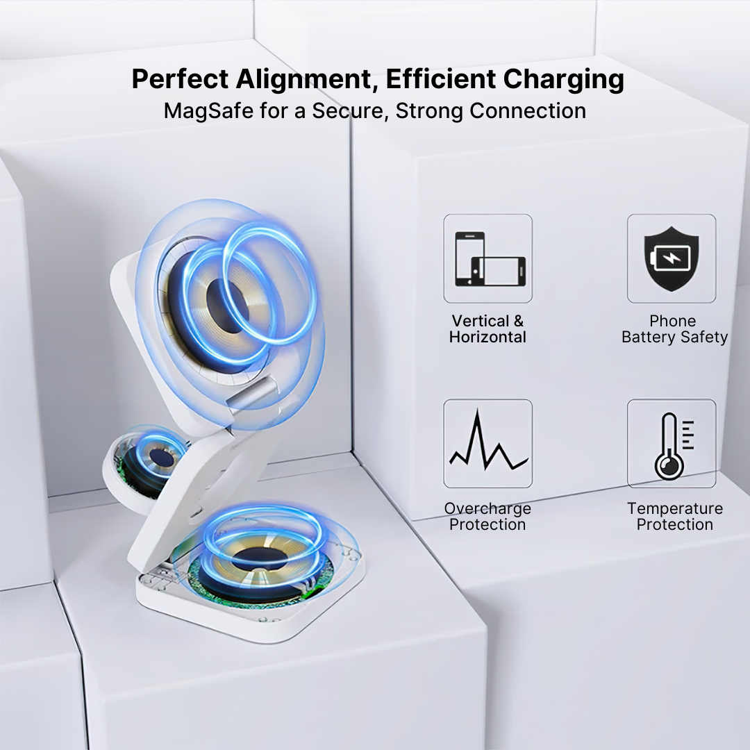 Trio 3-in-1 Foldable Wireless Charging Station