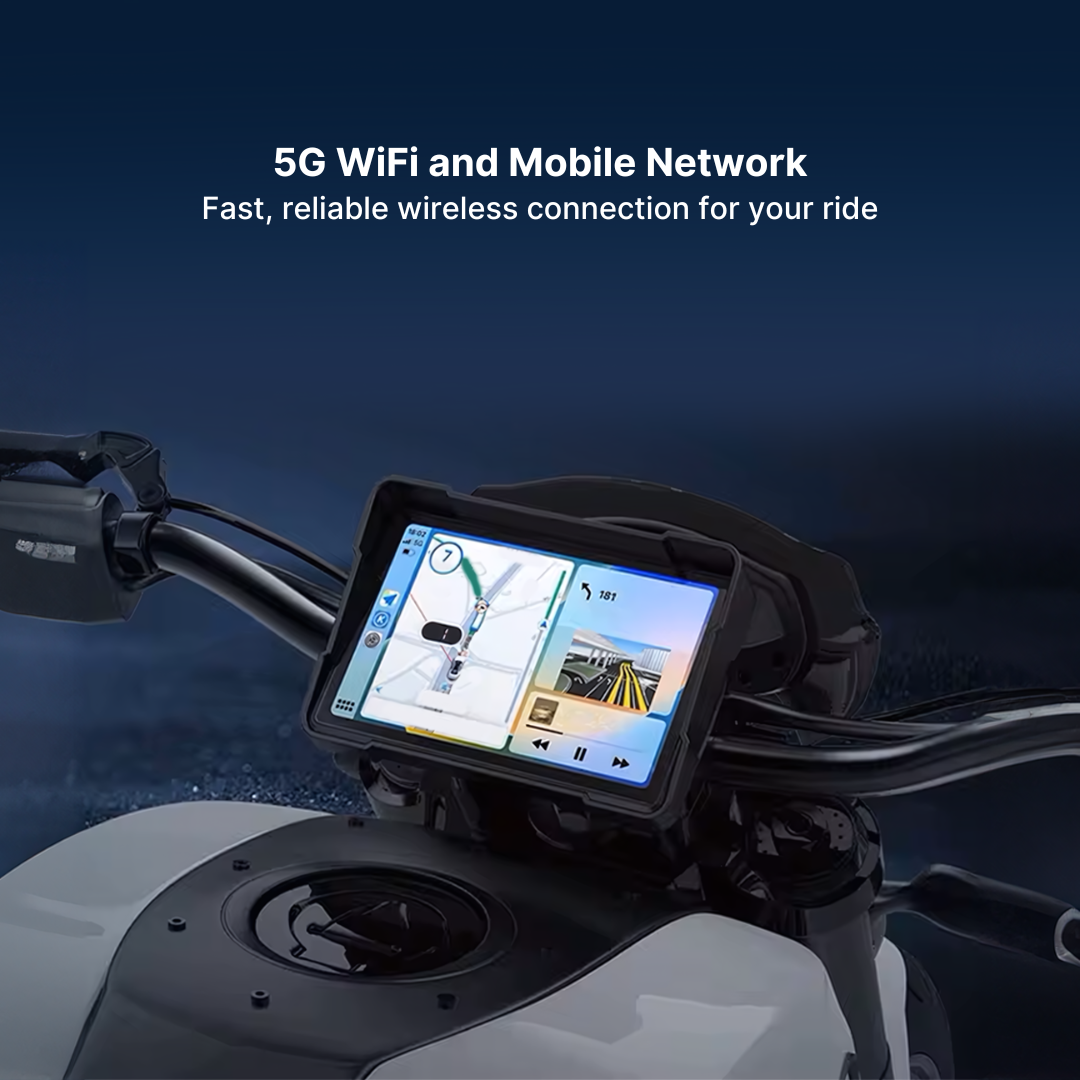 MotoRide Wireless CarPlay Dash Unit for Motorbikes