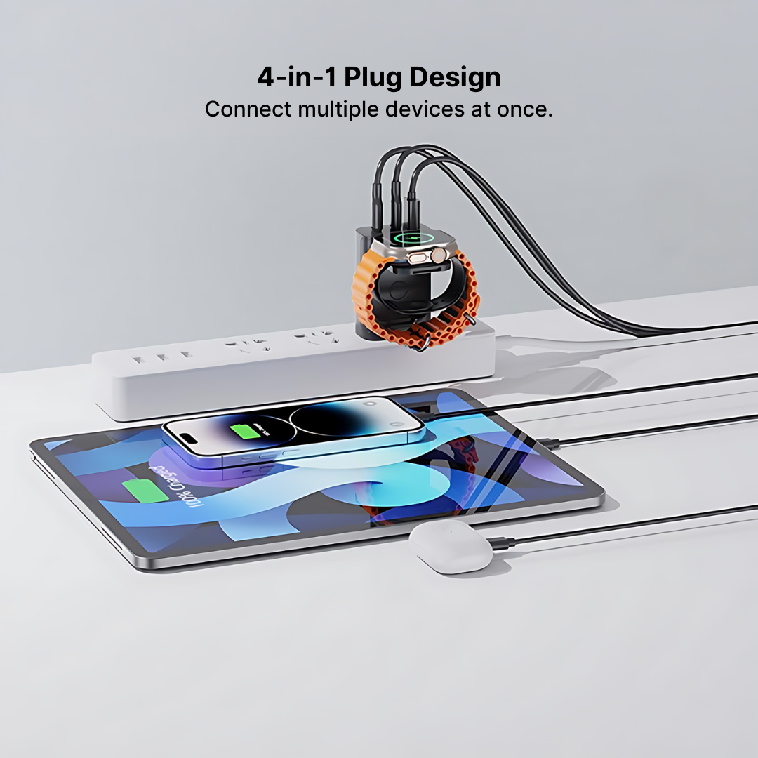 43W Fast Charger – Portable with Foldable Watch Stand