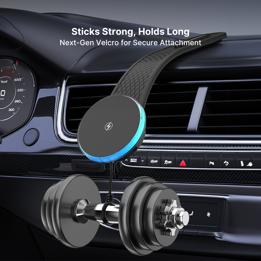 RGB Car Charger Bendable Magnetic Wireless Phone Charger