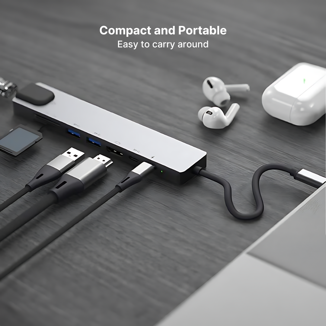 UltraLink C-Hub - 8-in-1 USB C, Ethernet, HDMI, SD Reader