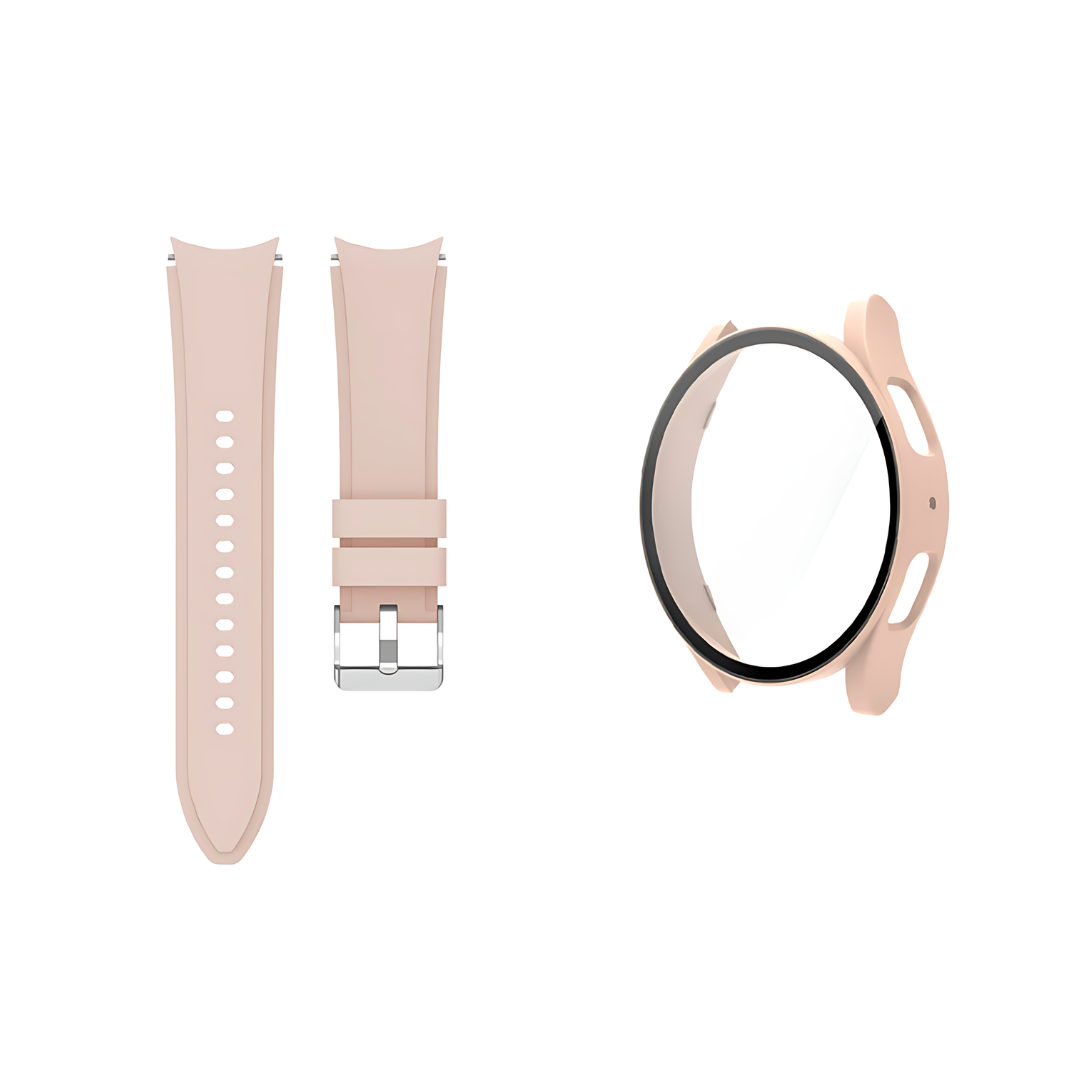 Samsung Galaxy Watch Silicone Sport Band, Tempered Glass
