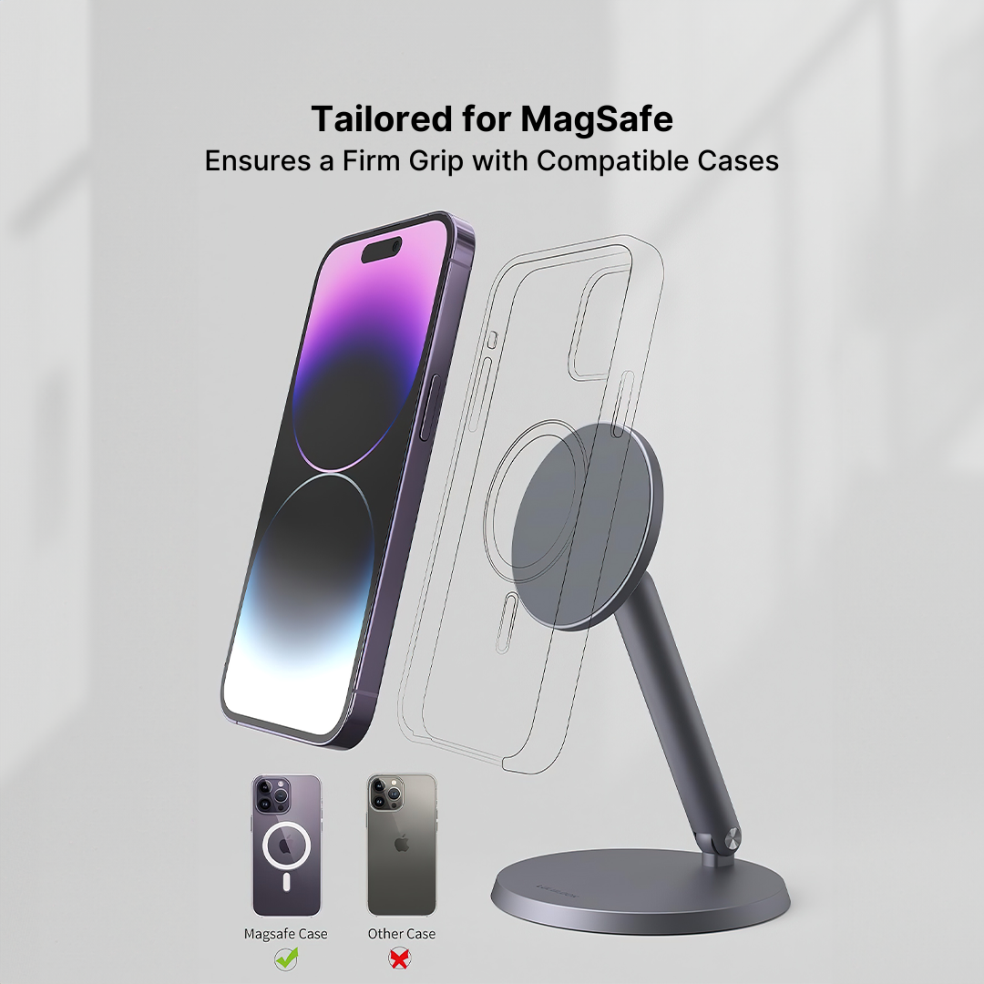 FlexiGrip Portable Magnetic Phone Holder - Adjustable & Foldable