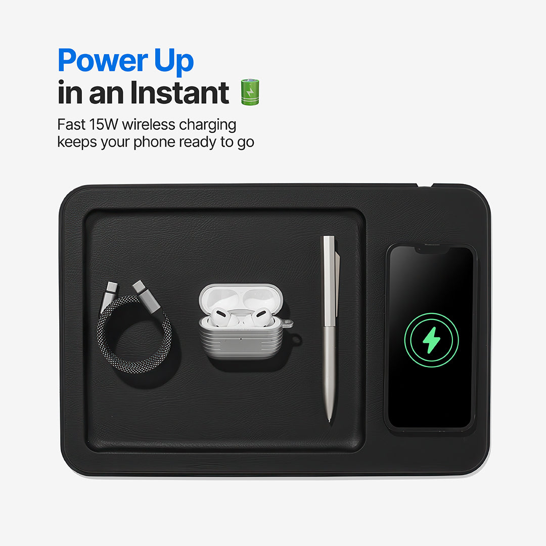 AuraHub Wireless iPhone Charger & Organizer