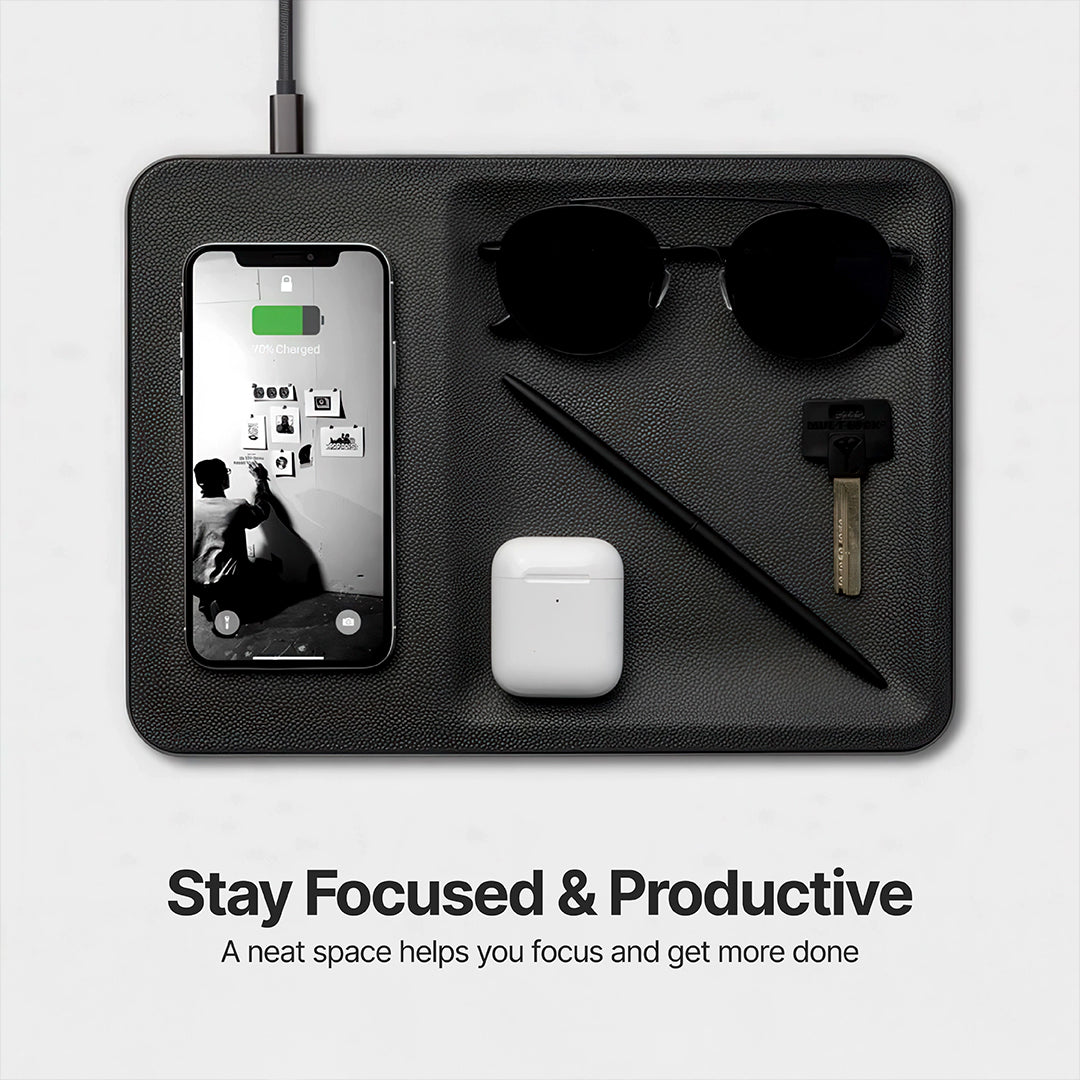 AuraHub Wireless iPhone Charger & Organizer