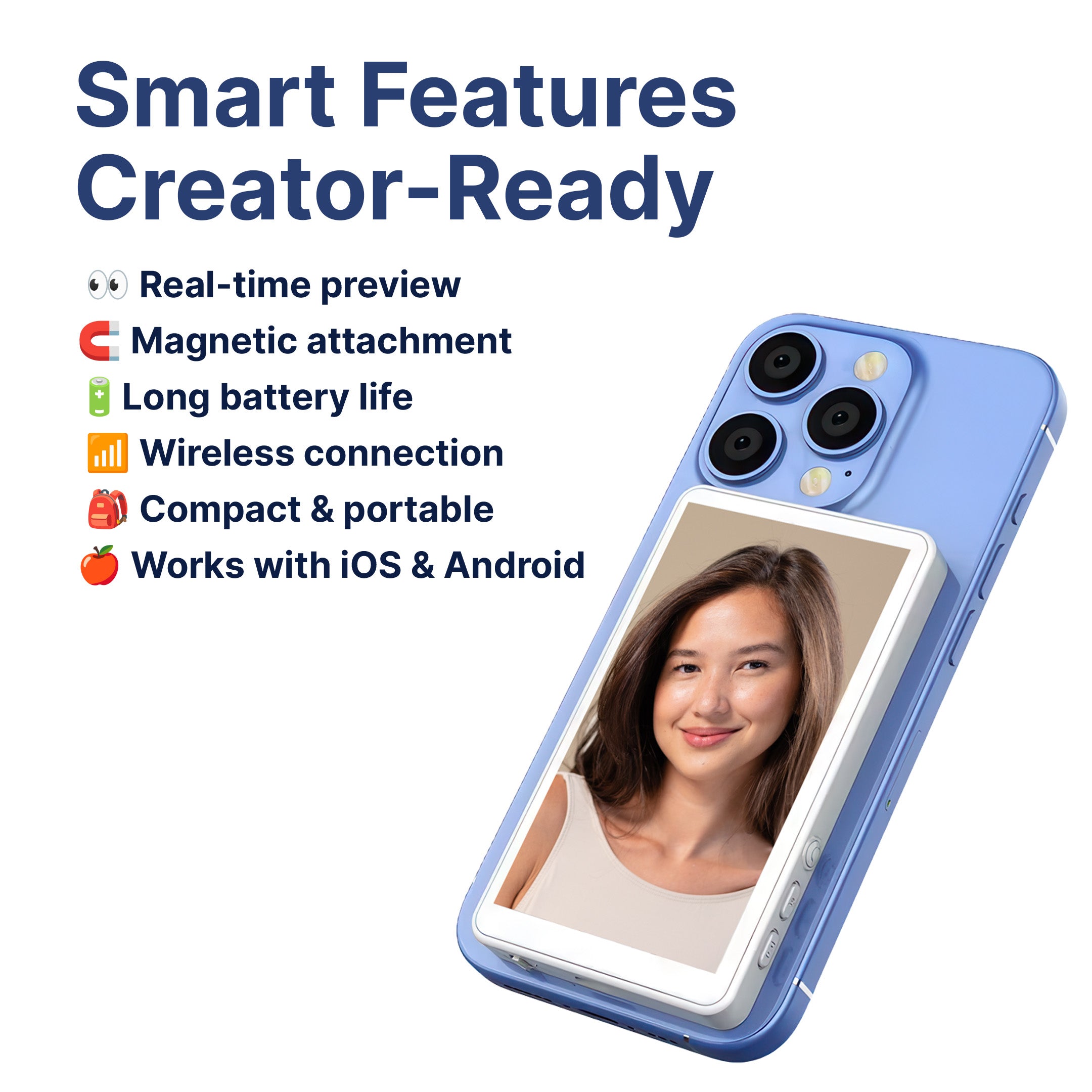 CreatorCam Wireless Magnetic Selfie Screen