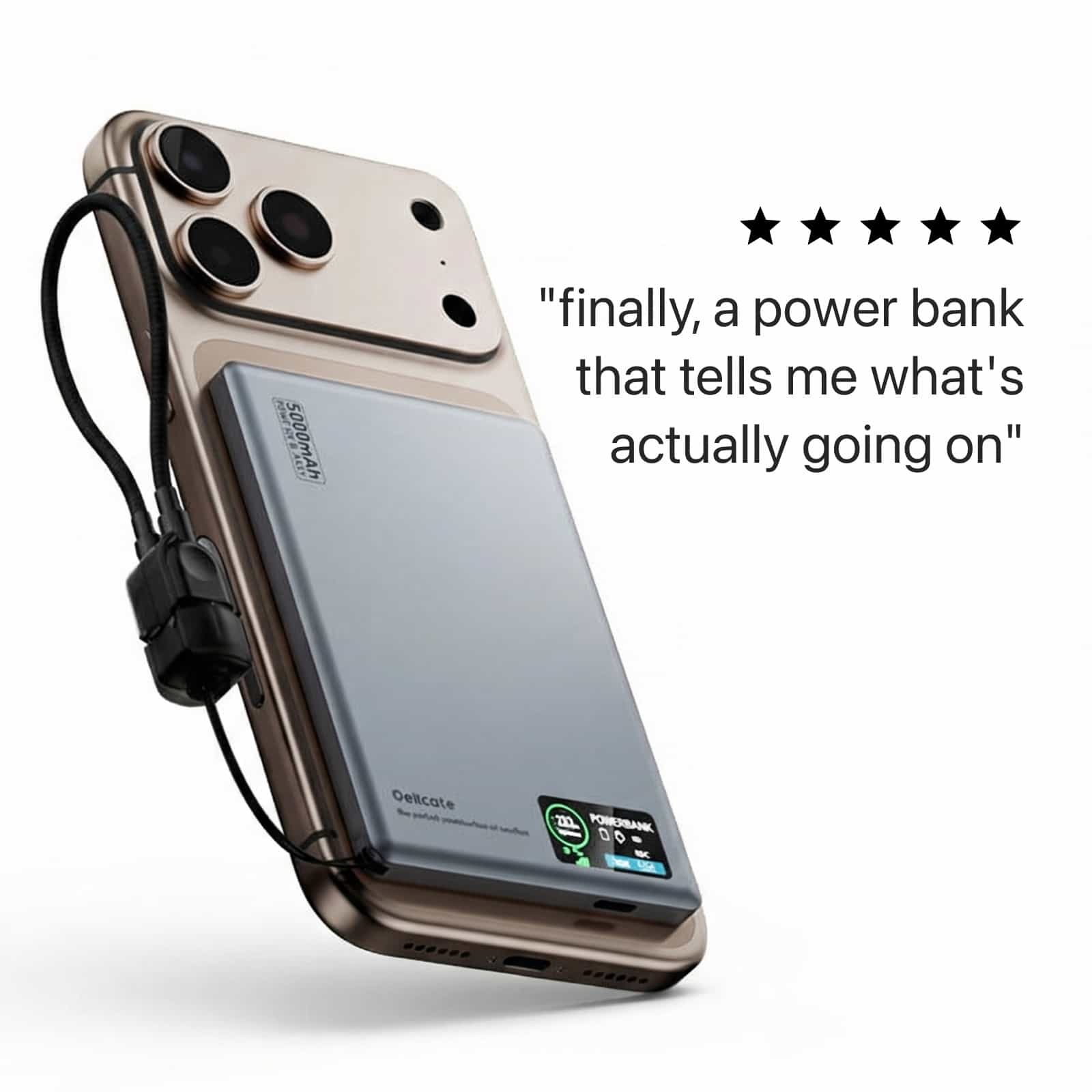 22.5W Ultra Slim Q2 Power Bank with Display