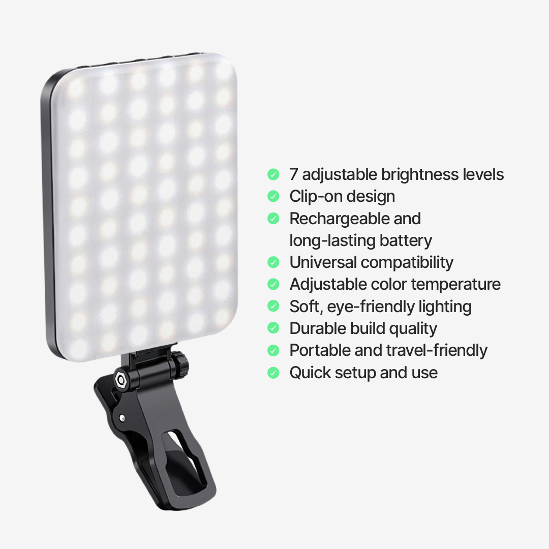 Portable Selfie Light with 7 Modes Brightness
