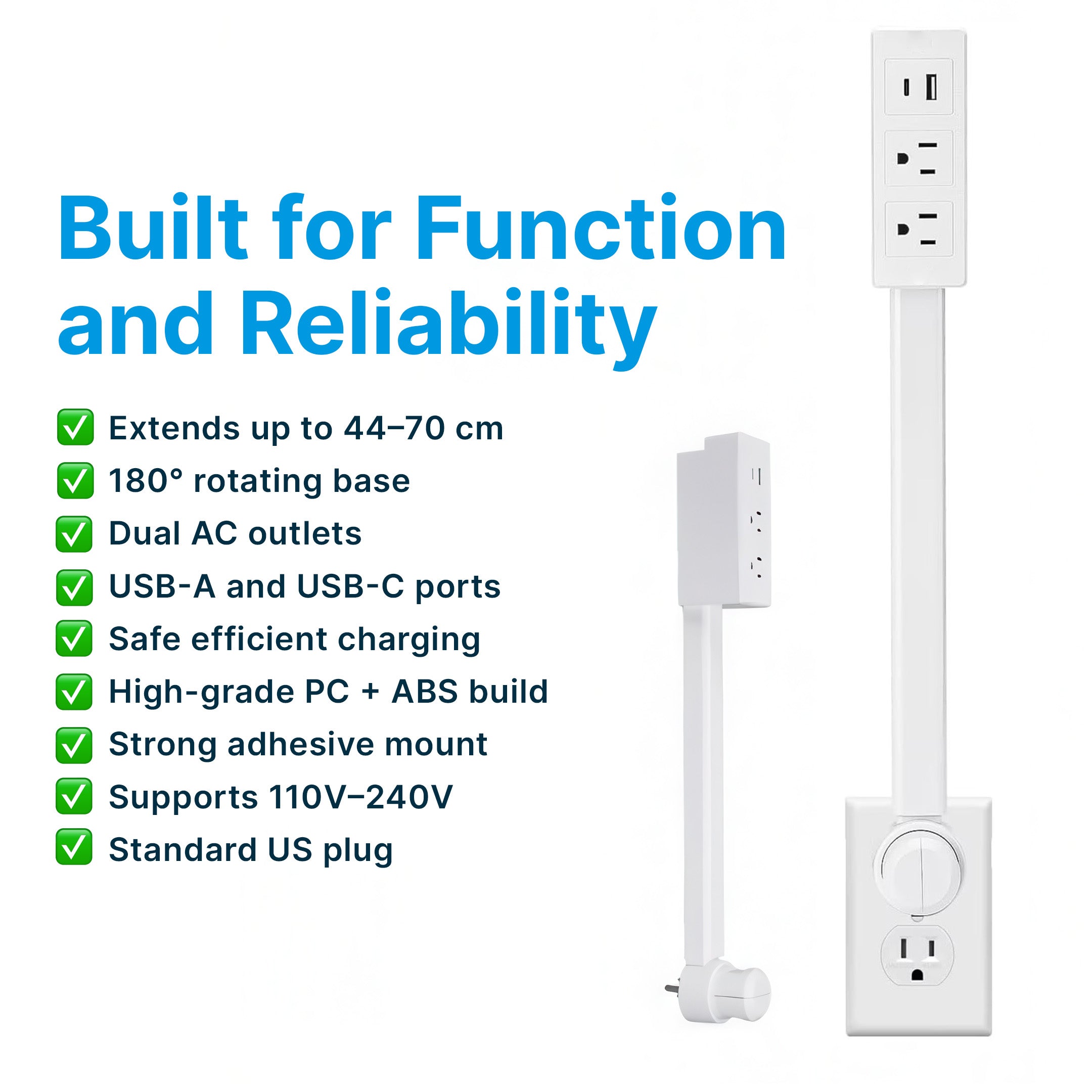 Power Socket Outlet Extender