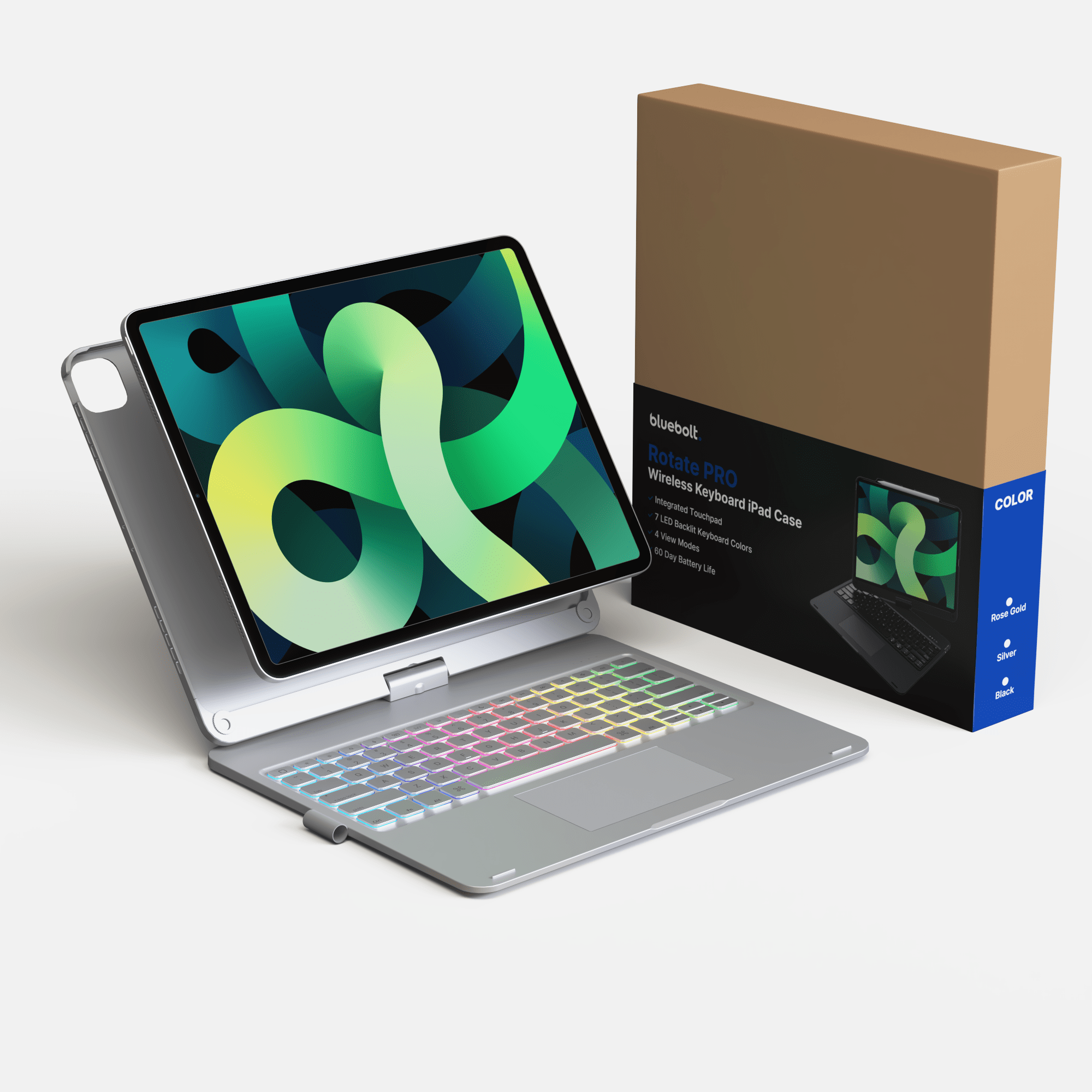 Rotate Pro Wireless Keyboard Case for iPad