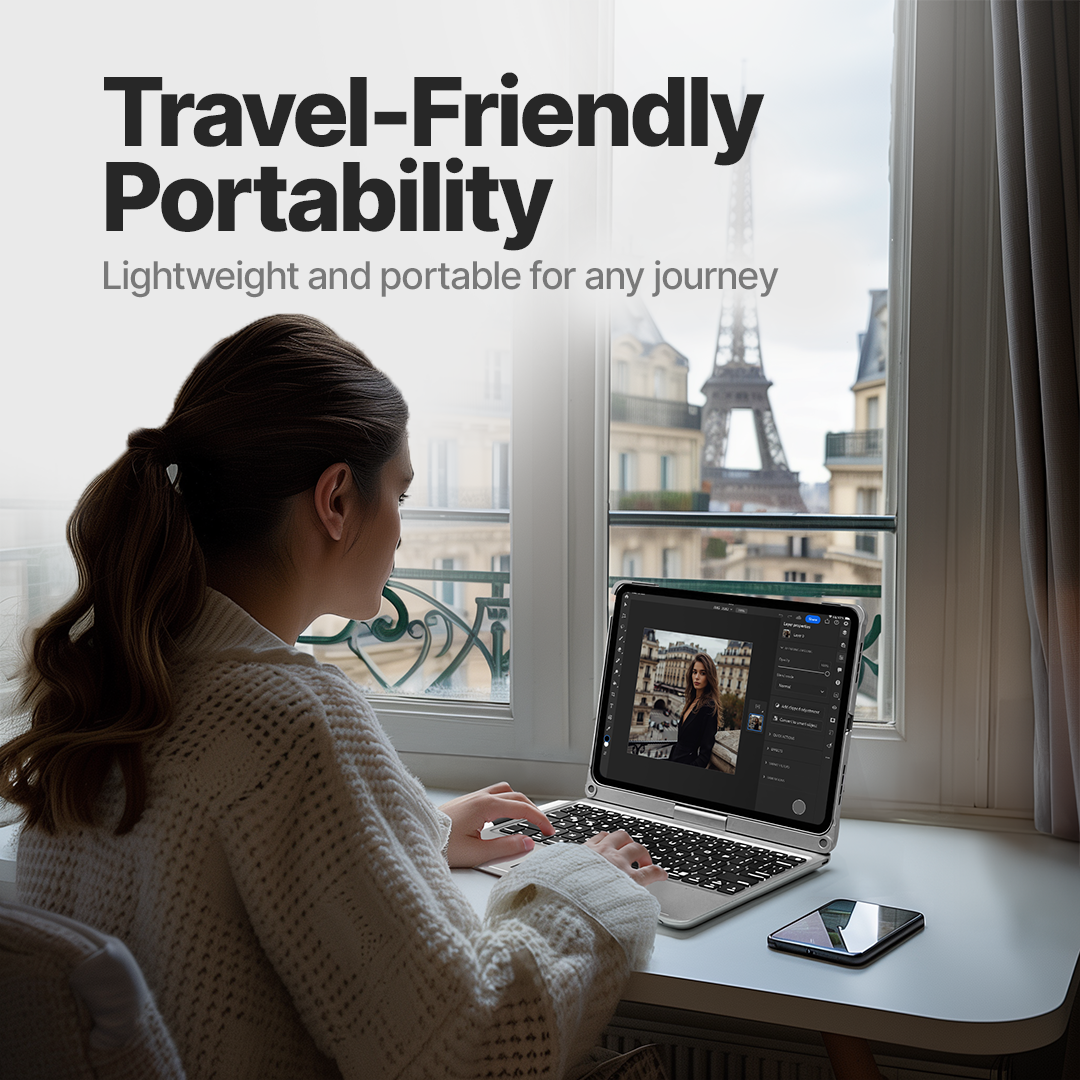 Rotate Pro Wireless Keyboard Case for iPad